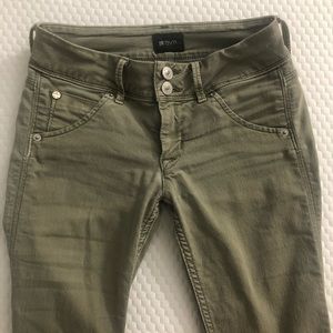 Hudson Skinny Jeans , Olive